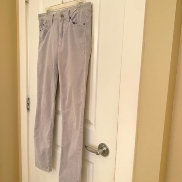 GAP 1969 Women Always Skinny Stretch Corduroys Light Grey Size 28R - Picture 4 of 11